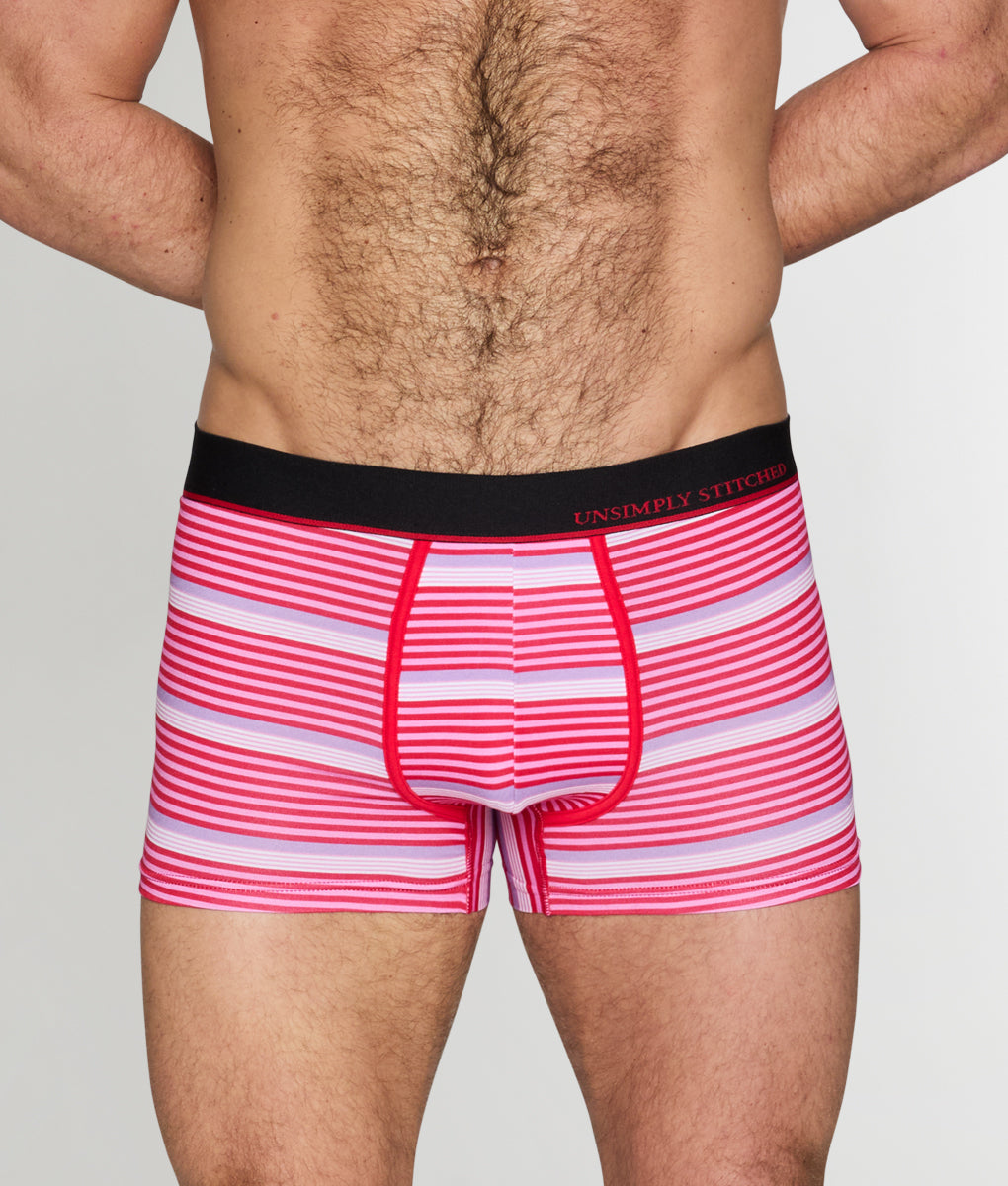 Unsimply Stitched Stripe Trunk - Red / Small