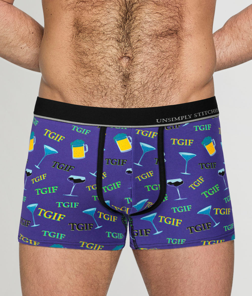 Unsimply Stitched Tgif Trunk - Medium Blue / Small