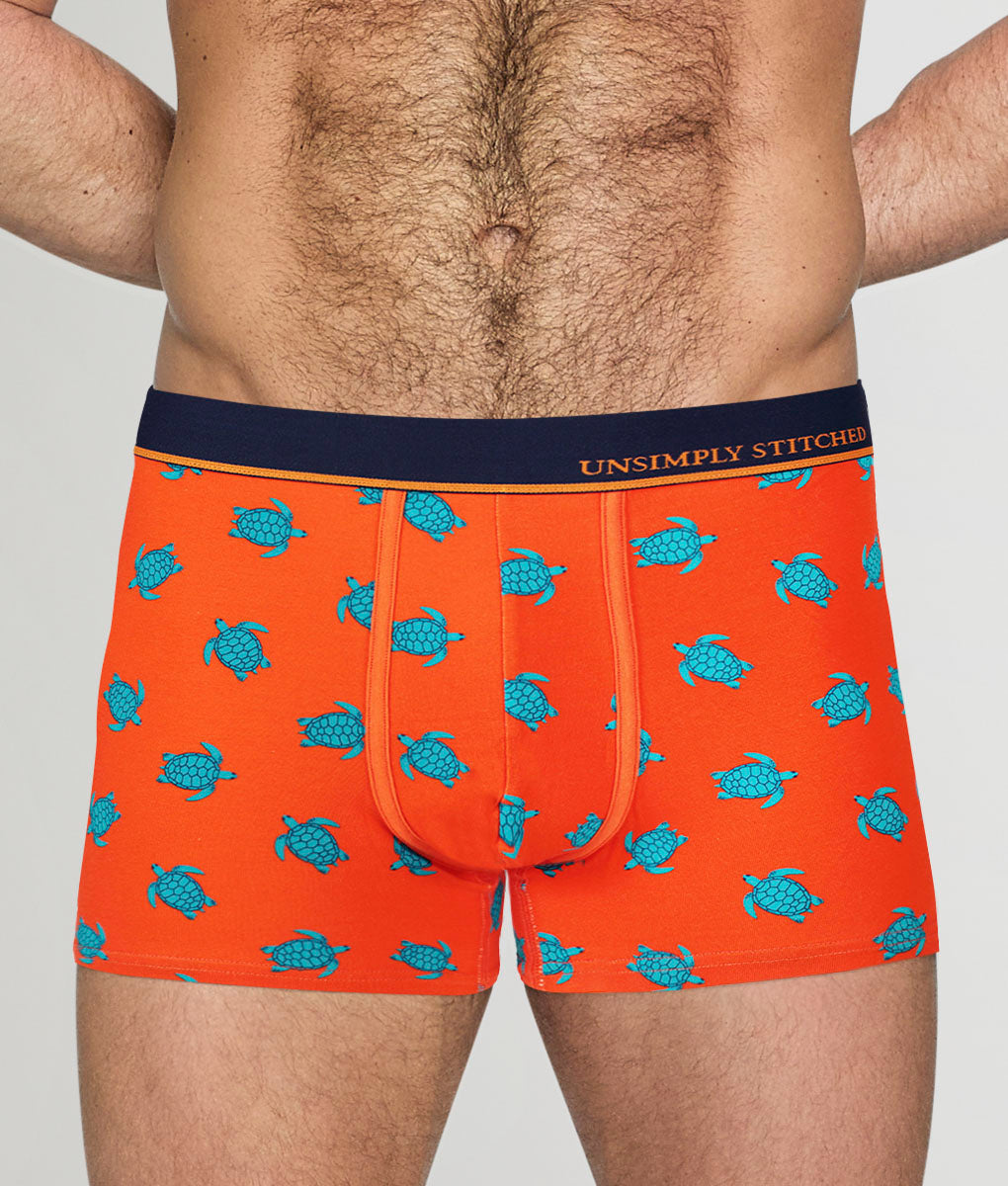 Unsimply Stitched Turtles Trunk - Orange Multi / Large
