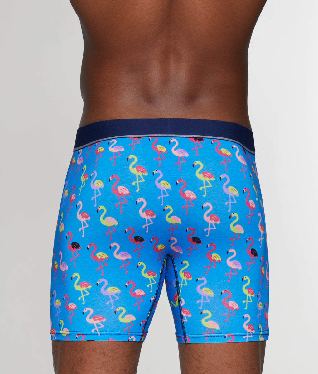 Unsimply Stitched Flamingo Boxer Brief Blue / Small