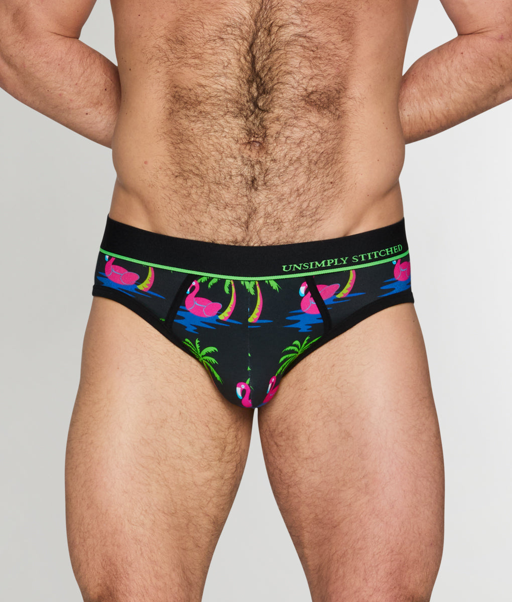 Unsimply Stitched Flamingo Palm Tree Brief