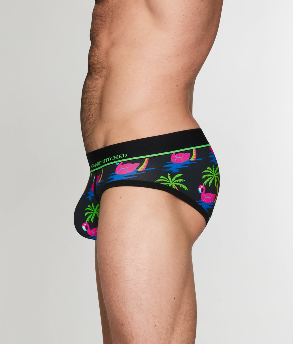 Unsimply Stitched Flamingo Palm Tree Brief