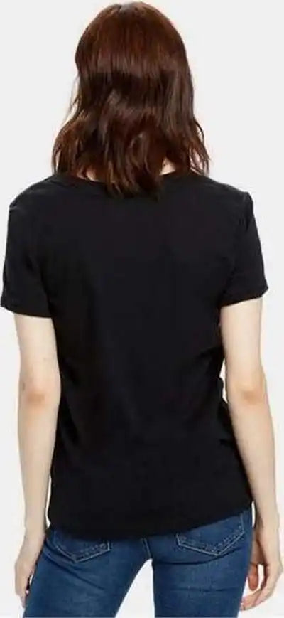 Us Blanks Us115 Women’s Loose Fit Boyfriend Tee - Black
