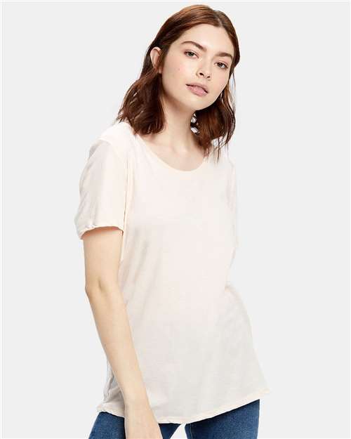 Us Blanks Us115 Women’s Loose Fit Boyfriend Tee - Light Rose Pink