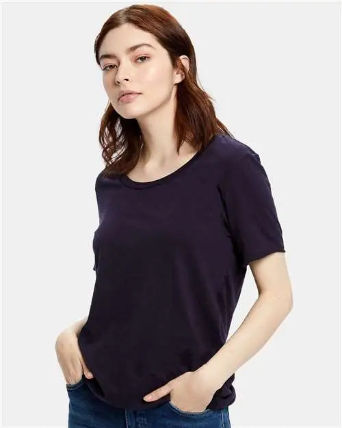 Us Blanks Us115 Women’s Loose Fit Boyfriend Tee - Midnight Navy