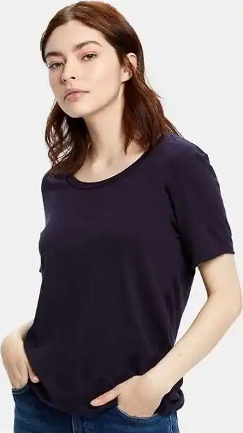 Us Blanks Us115 Women’s Loose Fit Boyfriend Tee - Midnight Navy