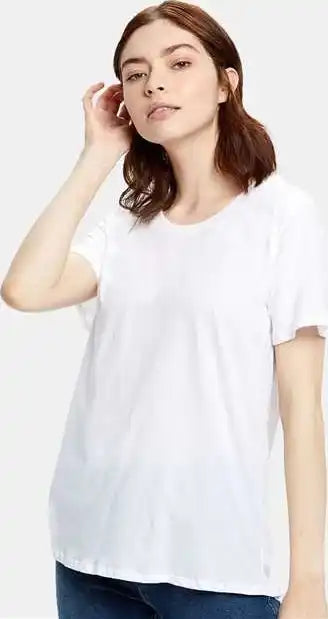 Us Blanks Us115 Women’s Loose Fit Boyfriend Tee - White - Ladies m