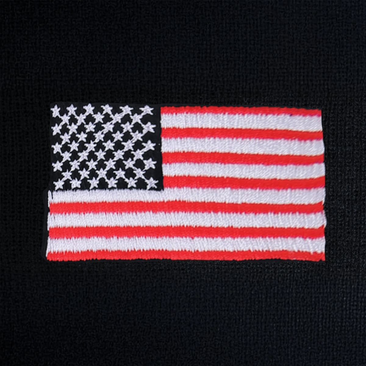 Us Flag Embroidered Fine Knit Watch Cap