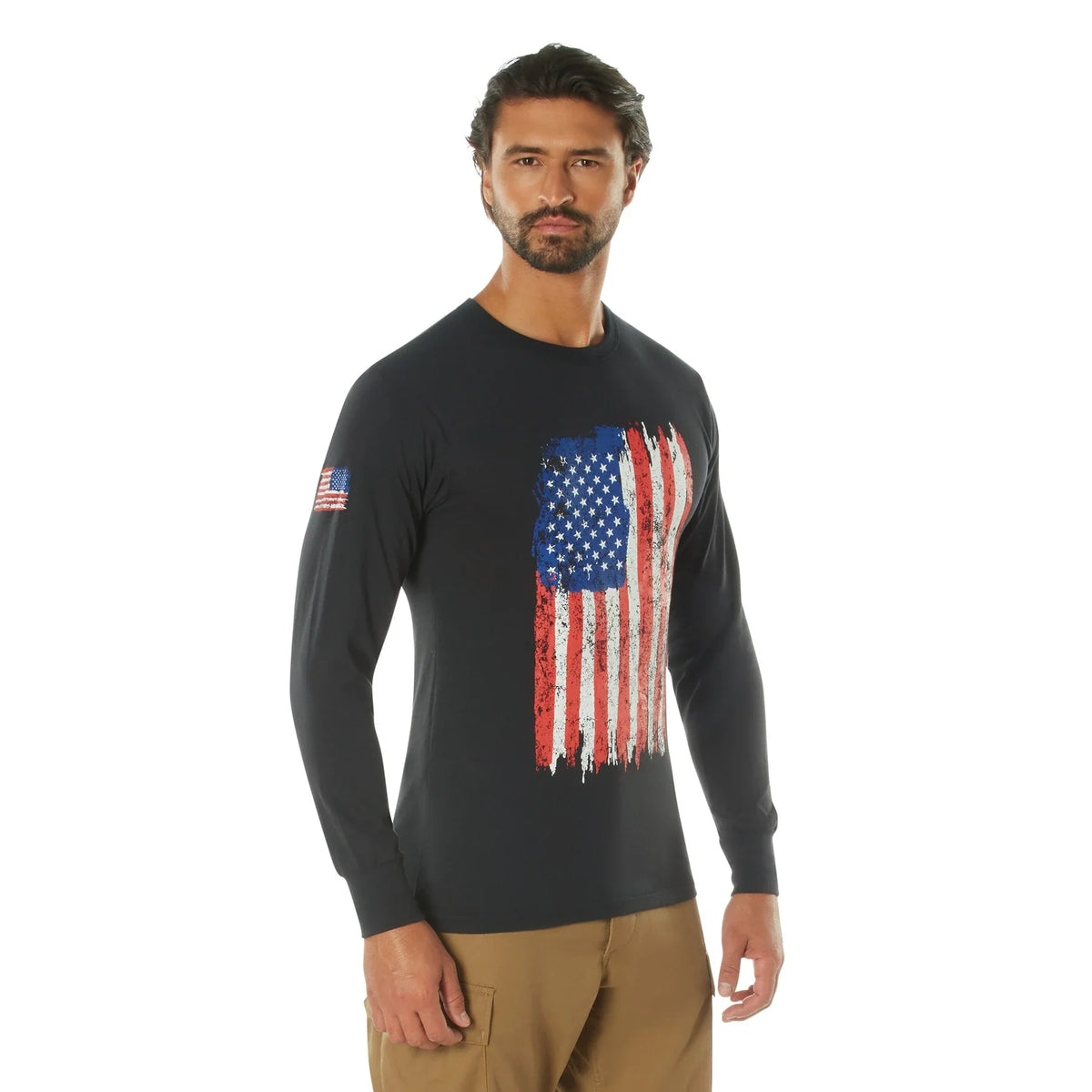 Us Flag Long Sleeve T-shirt - Red / White / Blue / s