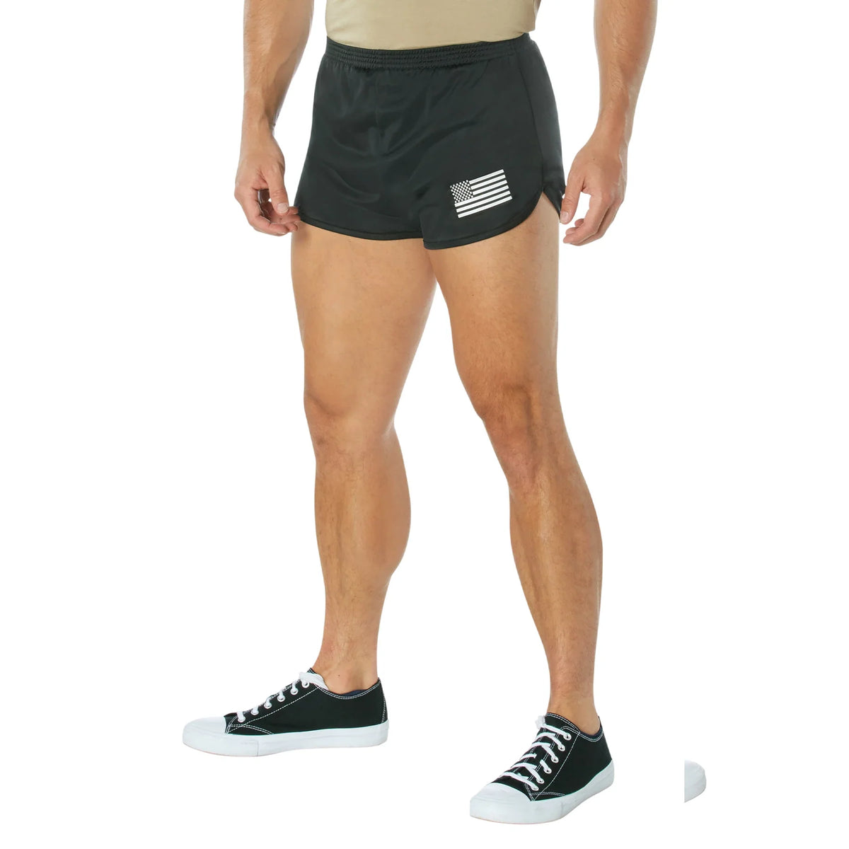 Us Flag Ranger Pt (physical Training) Shorts - Black