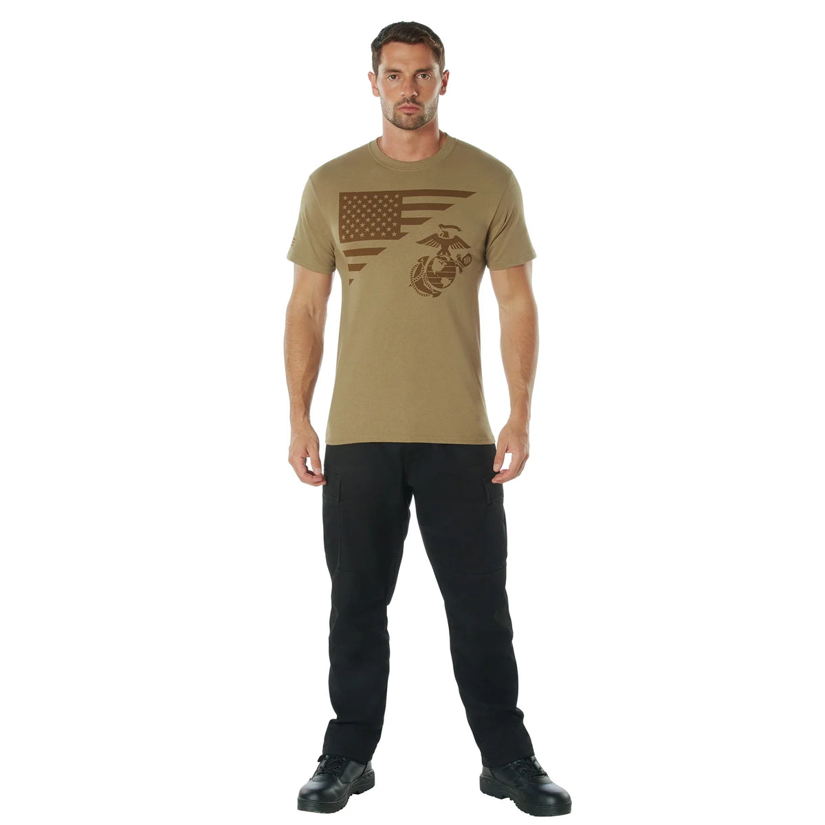 Us Flag / Usmc Eagle Globe & Anchor T-shirt