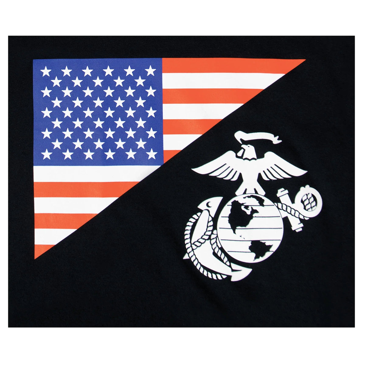 Us Flag / Usmc Eagle Globe & Anchor T-shirt