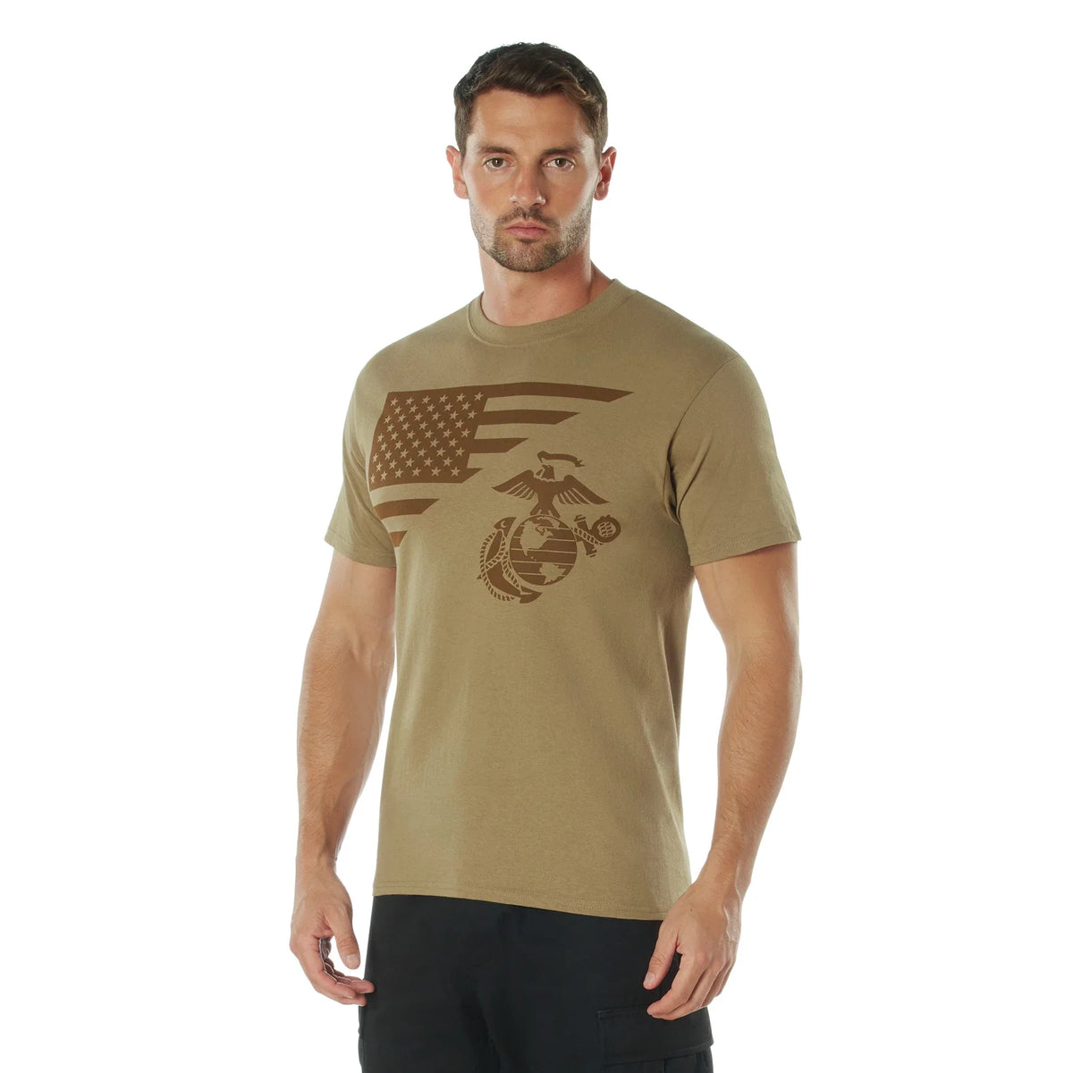 Us Flag / Usmc Eagle Globe & Anchor T-shirt