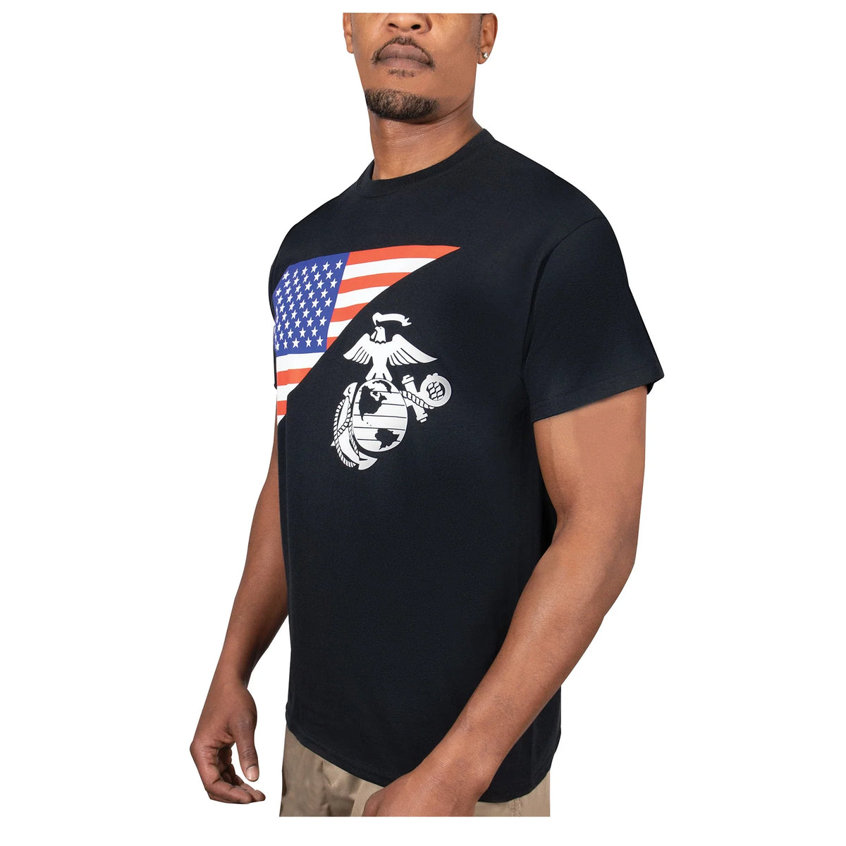 Us Flag / Usmc Eagle Globe & Anchor T-shirt