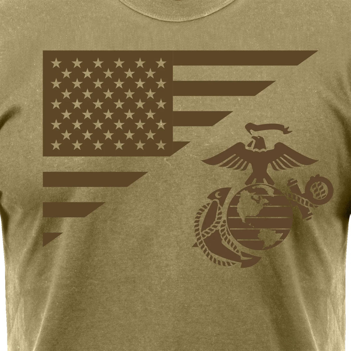Us Flag / Usmc Eagle Globe & Anchor T-shirt