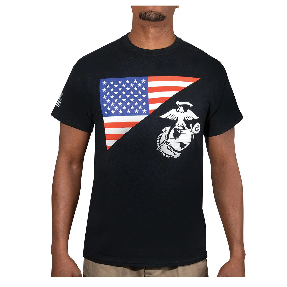 Us Flag / Usmc Eagle Globe & Anchor T-shirt