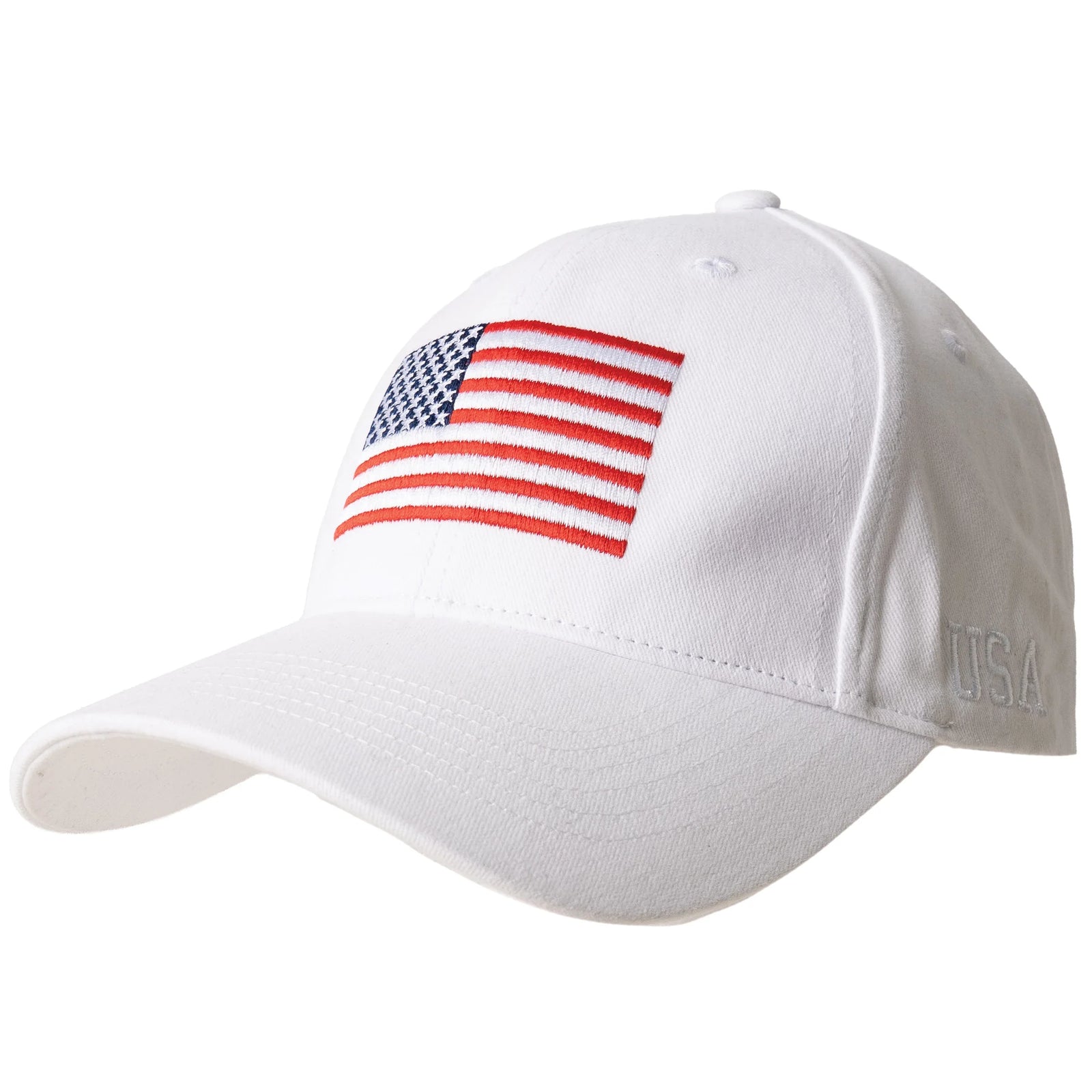 Usa Flag Low Profile Cap - White