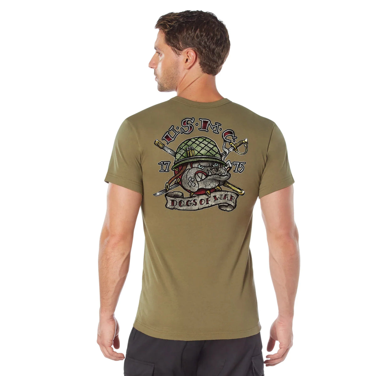 Usmc Dogs of War T-shirt - Coyote Brown / s