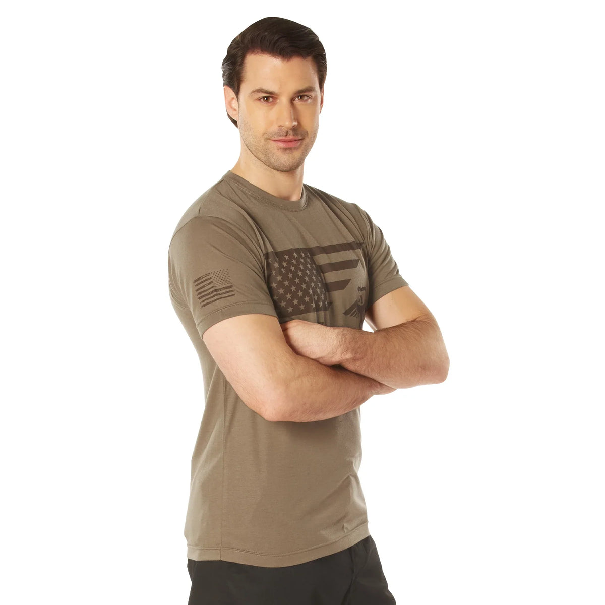 Usmc Eagle Globe & Anchor Moisture Wicking T-shirt - Ar 670-1 Coyote Brown
