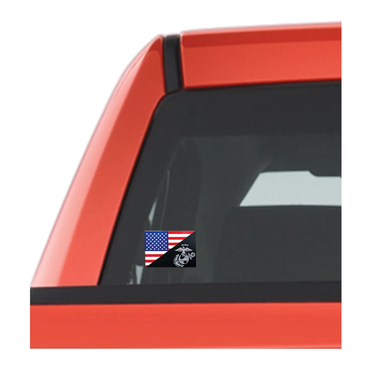 Usmc Eagle Globe and Anchor Flag Decal (outside / Back Gum)
