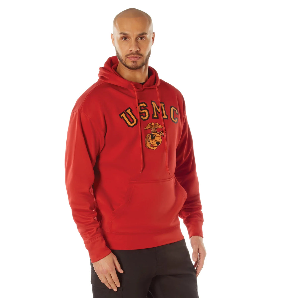 Usmc Eagle Globe and Anchor Pullover Hooded Sweatshirt