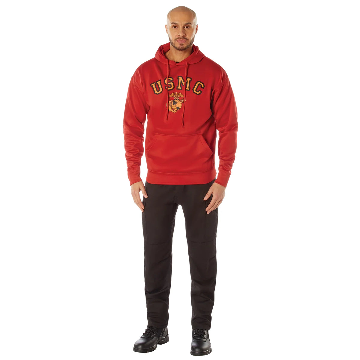 Usmc Eagle Globe and Anchor Pullover Hooded Sweatshirt