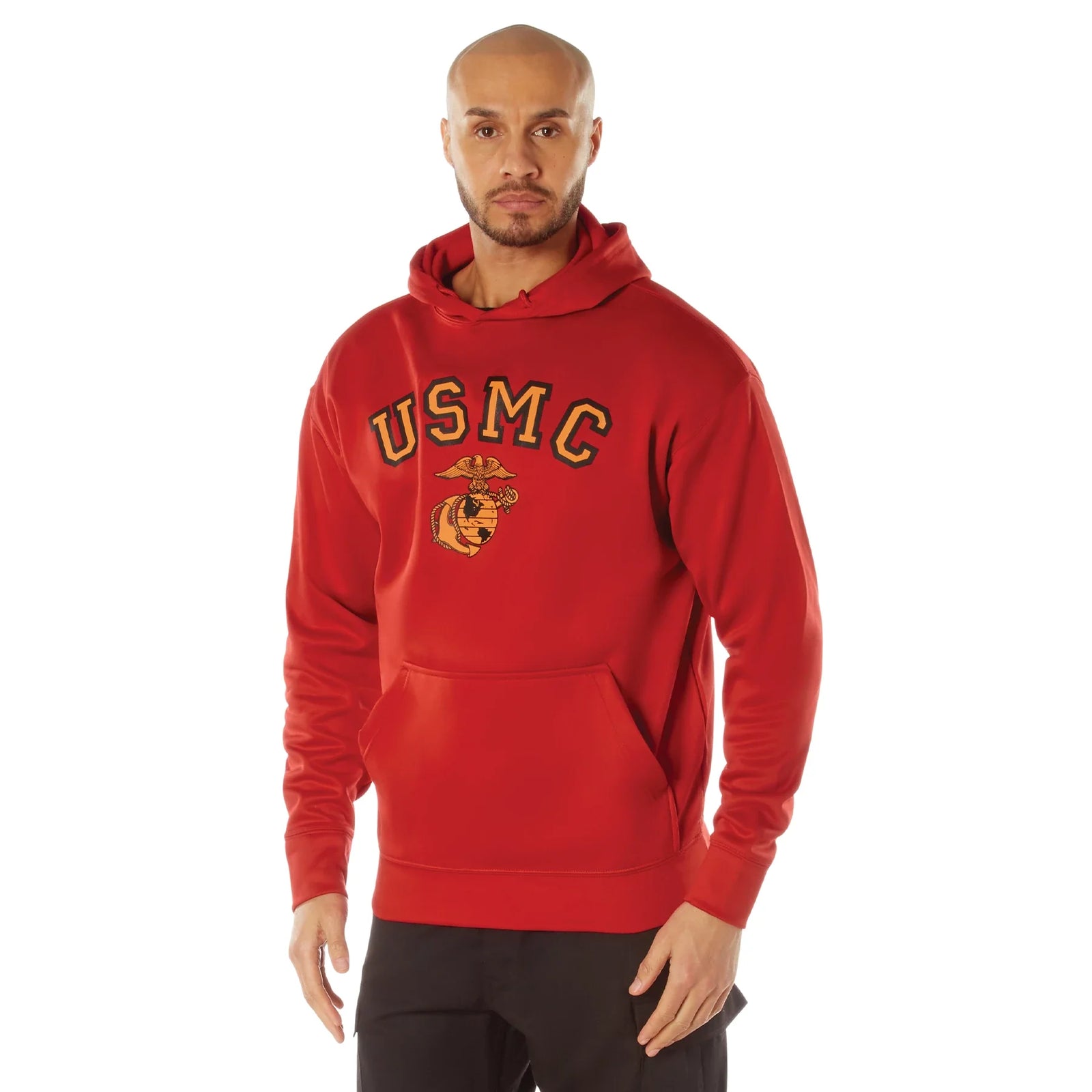 Usmc Eagle Globe and Anchor Pullover Hooded Sweatshirt - s