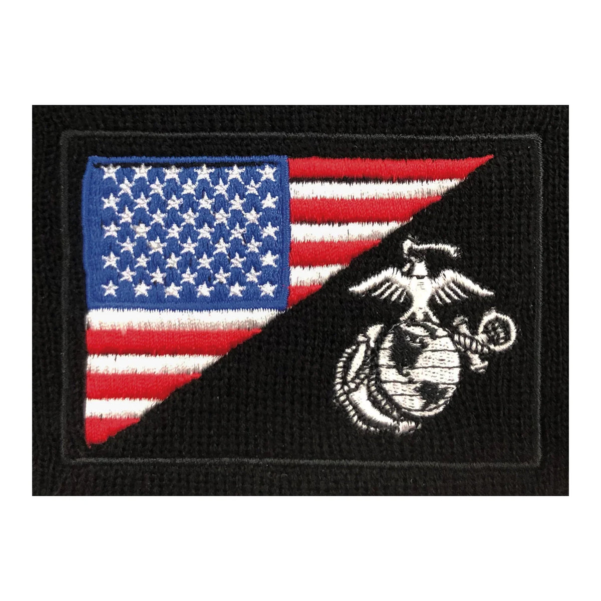 Usmc Eagle Globe and Anchor / us Flag Deluxe Fine Knit Watch Cap