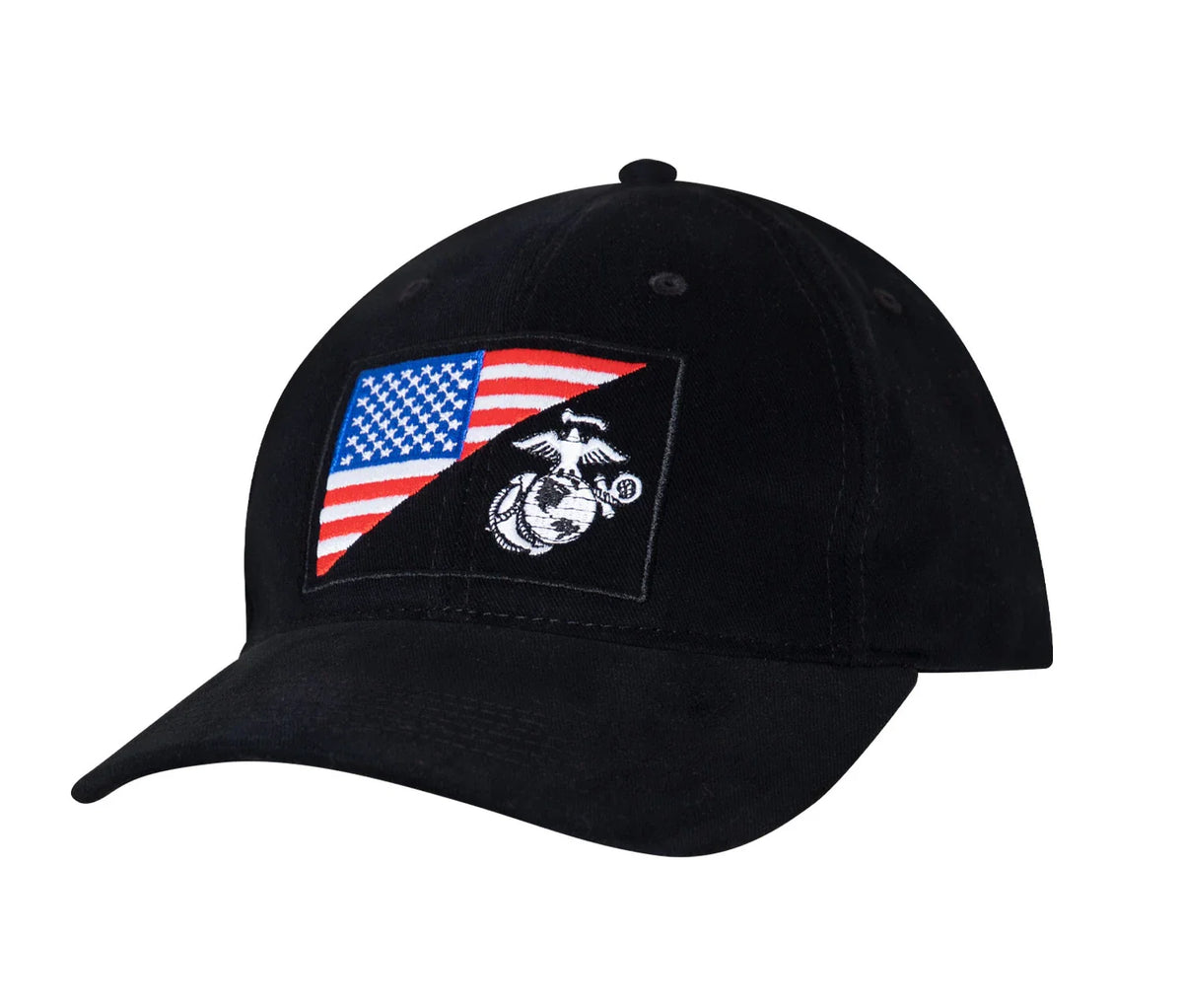 Usmc Eagle Globe and Anchor / us Flag Low Pro Cap