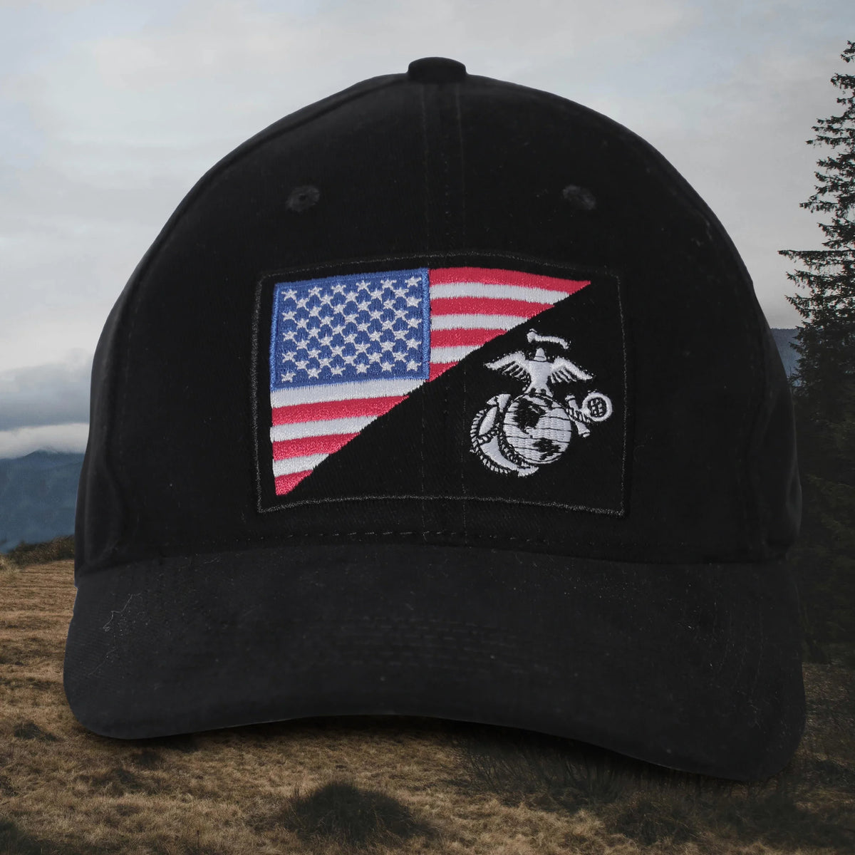 Usmc Eagle Globe and Anchor / us Flag Low Pro Cap
