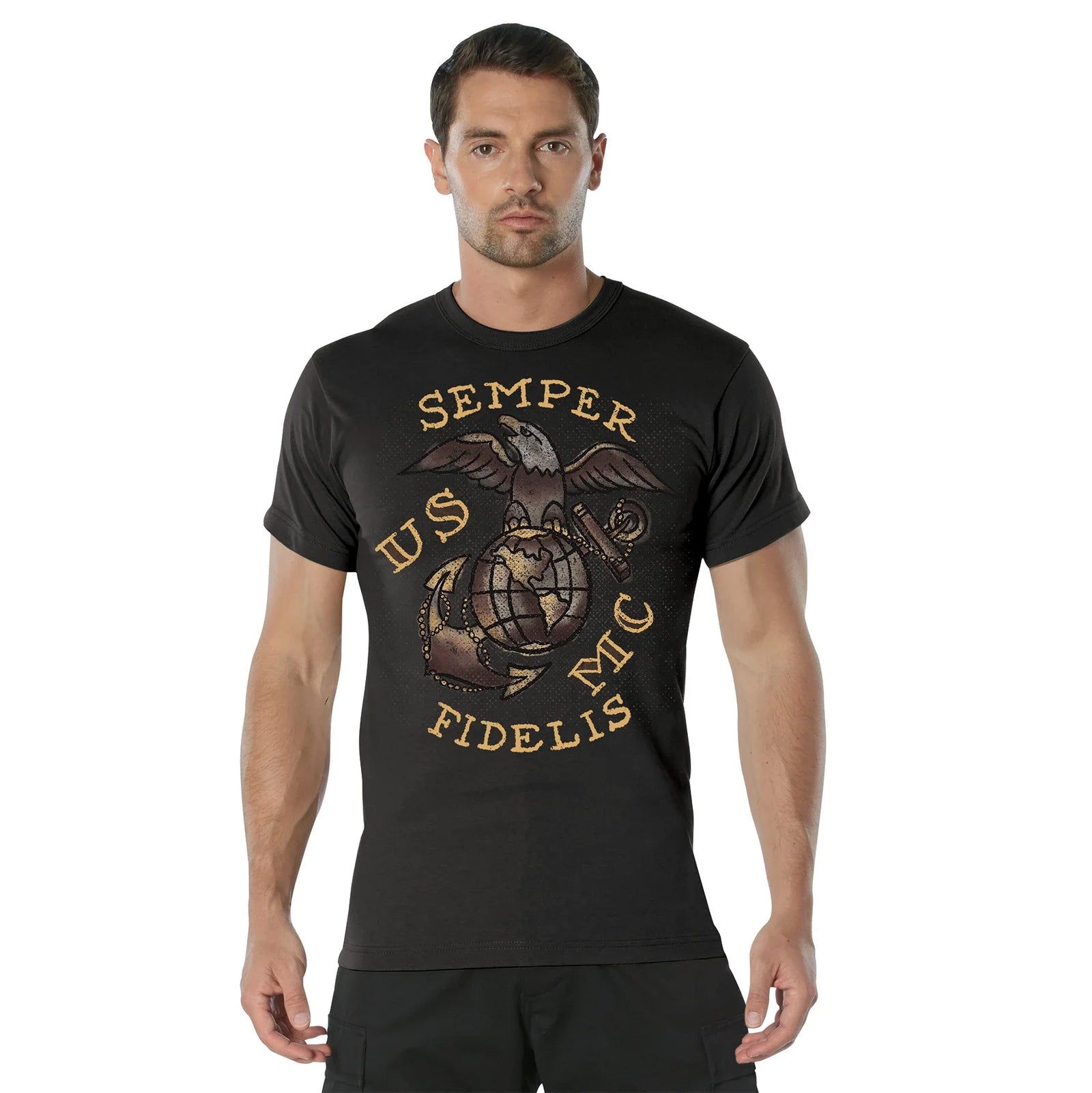 Usmc Semper Fidelis T-shirt - Black / s