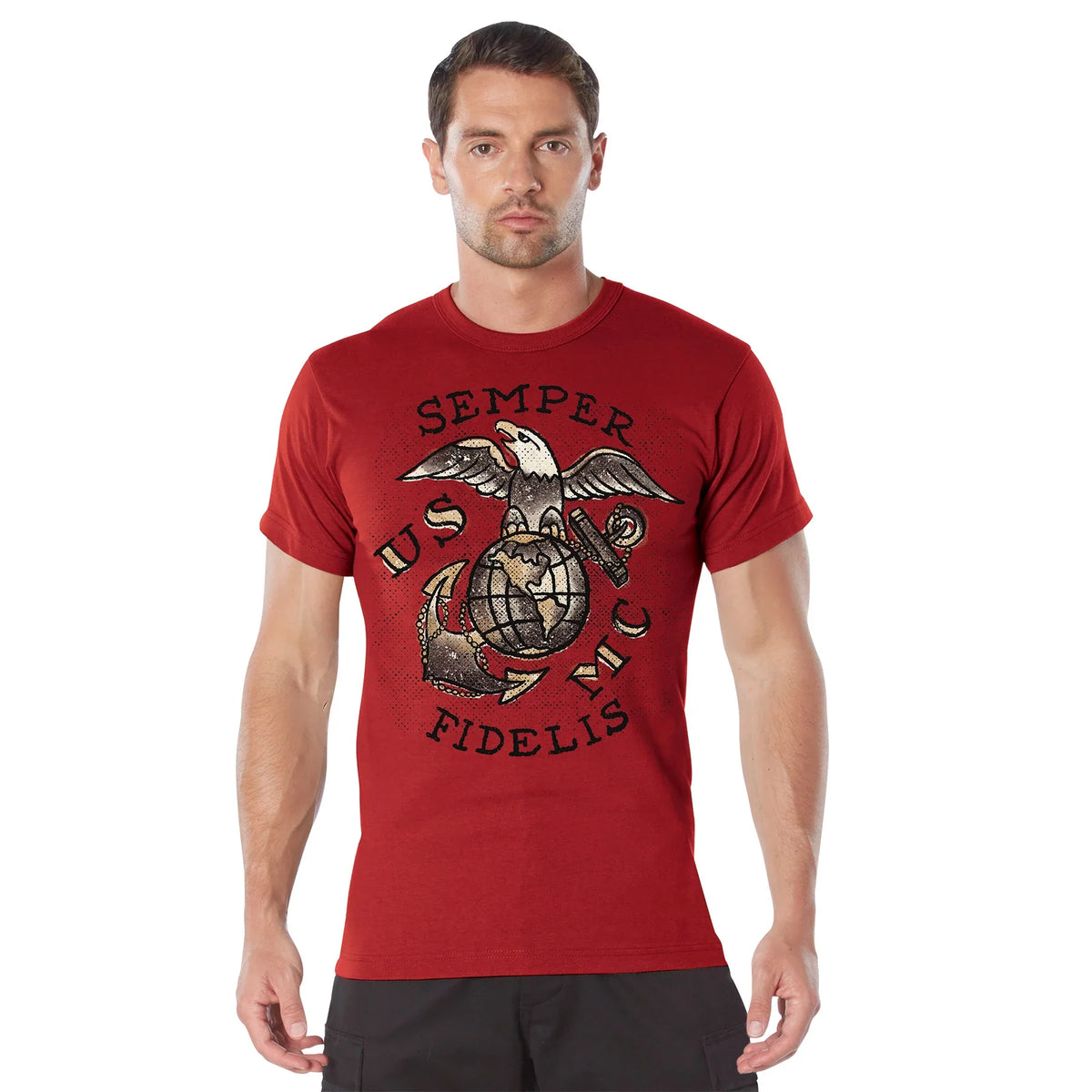 Usmc Semper Fidelis T-shirt - Red / s