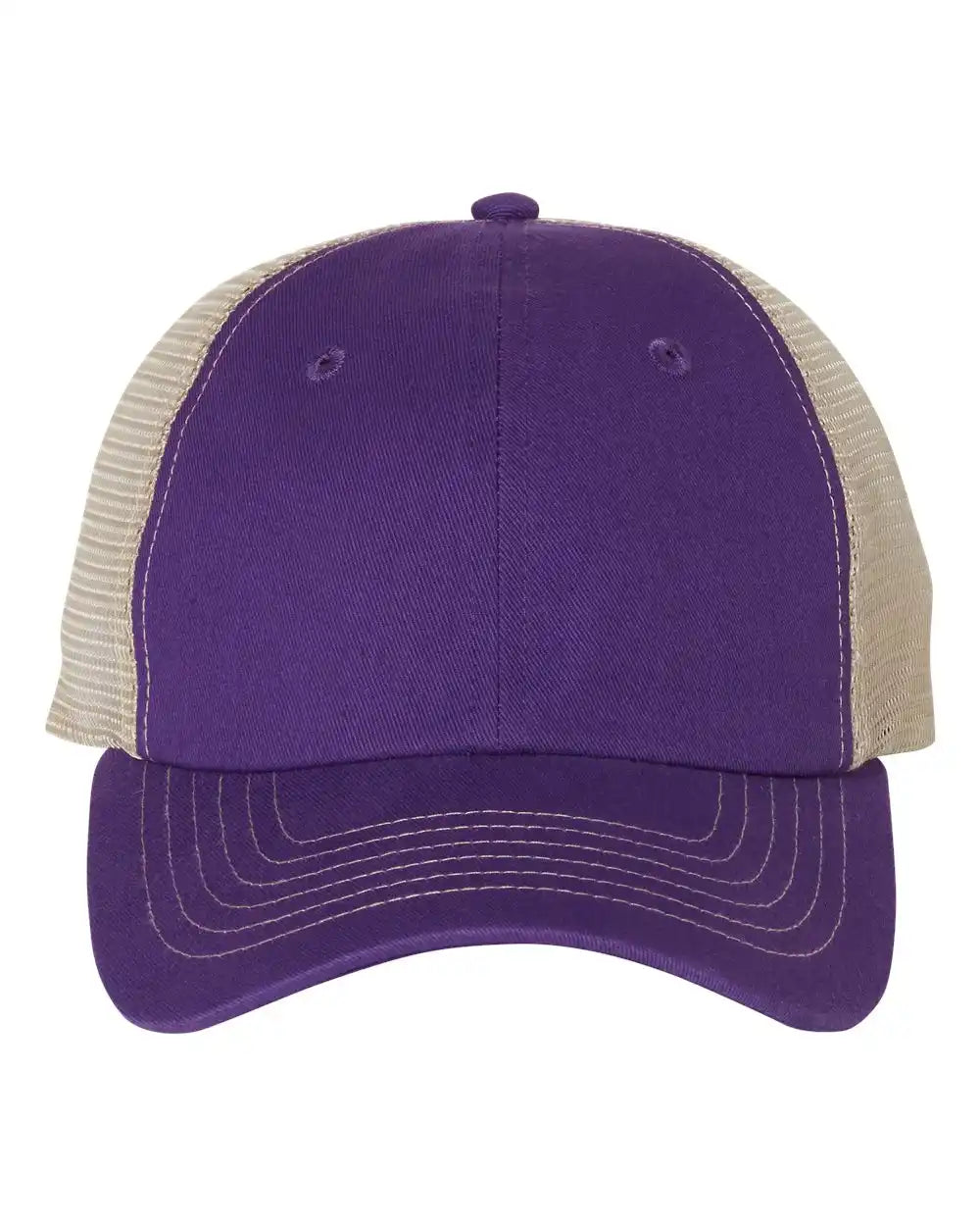 Valucap 3100s Contrast-stitch Mesh-back Cap - 3100 - Purple Stone - Purple/ / Adjustable