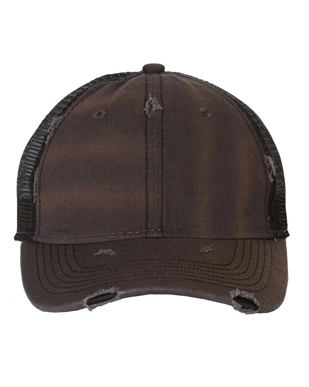 Valucap 3150s Bounty Dirty-washed Mesh-back Cap - 3150 - Charcoal Black - one Size Fits Most