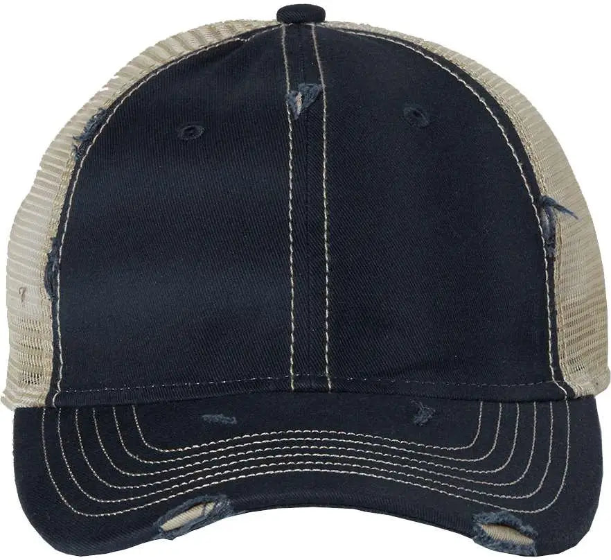 Valucap 3150s Bounty Dirty-washed Mesh-back Cap - 3150 - Navy Khaki