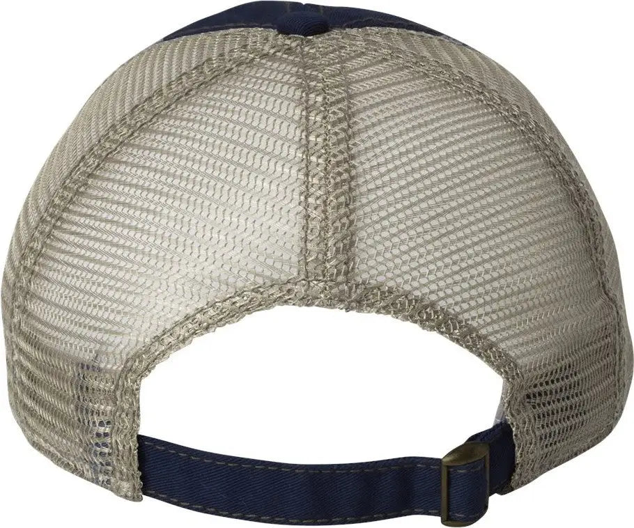Valucap 3150s Bounty Dirty-washed Mesh-back Cap - 3150 - Navy Khaki