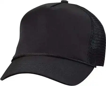 Valucap 8804h Five-panel Mesh-back Trucker Cap - Black - 6 5/8’’ - 7 3/8’’