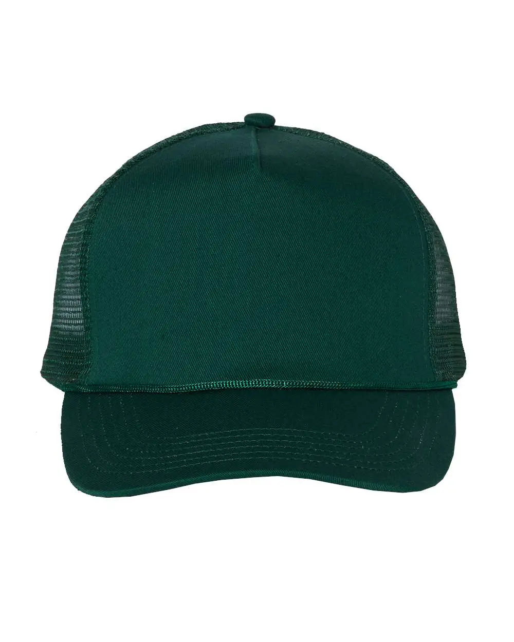 Valucap 8804h Five-panel Trucker Cap - Forest - one Size Fits Most