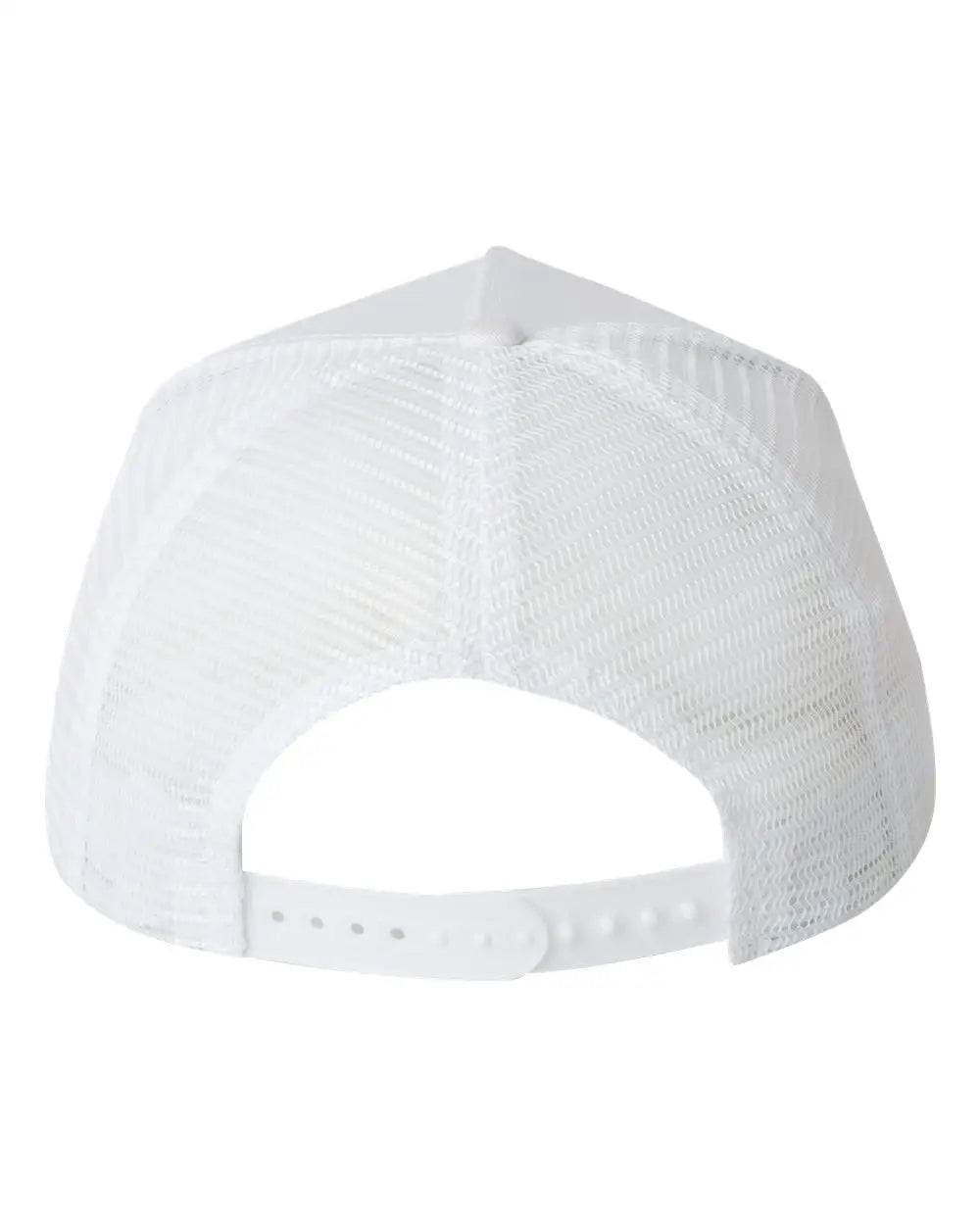 Valucap 8804h Five-panel Trucker Cap - White - one Size Fits Most