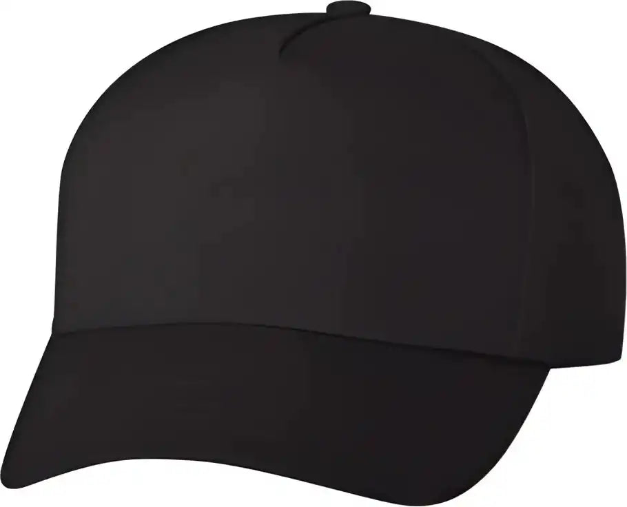 Valucap 8869 Five-panel Twill Cap - Black - 6 5/8’’ - 7 3/8’’
