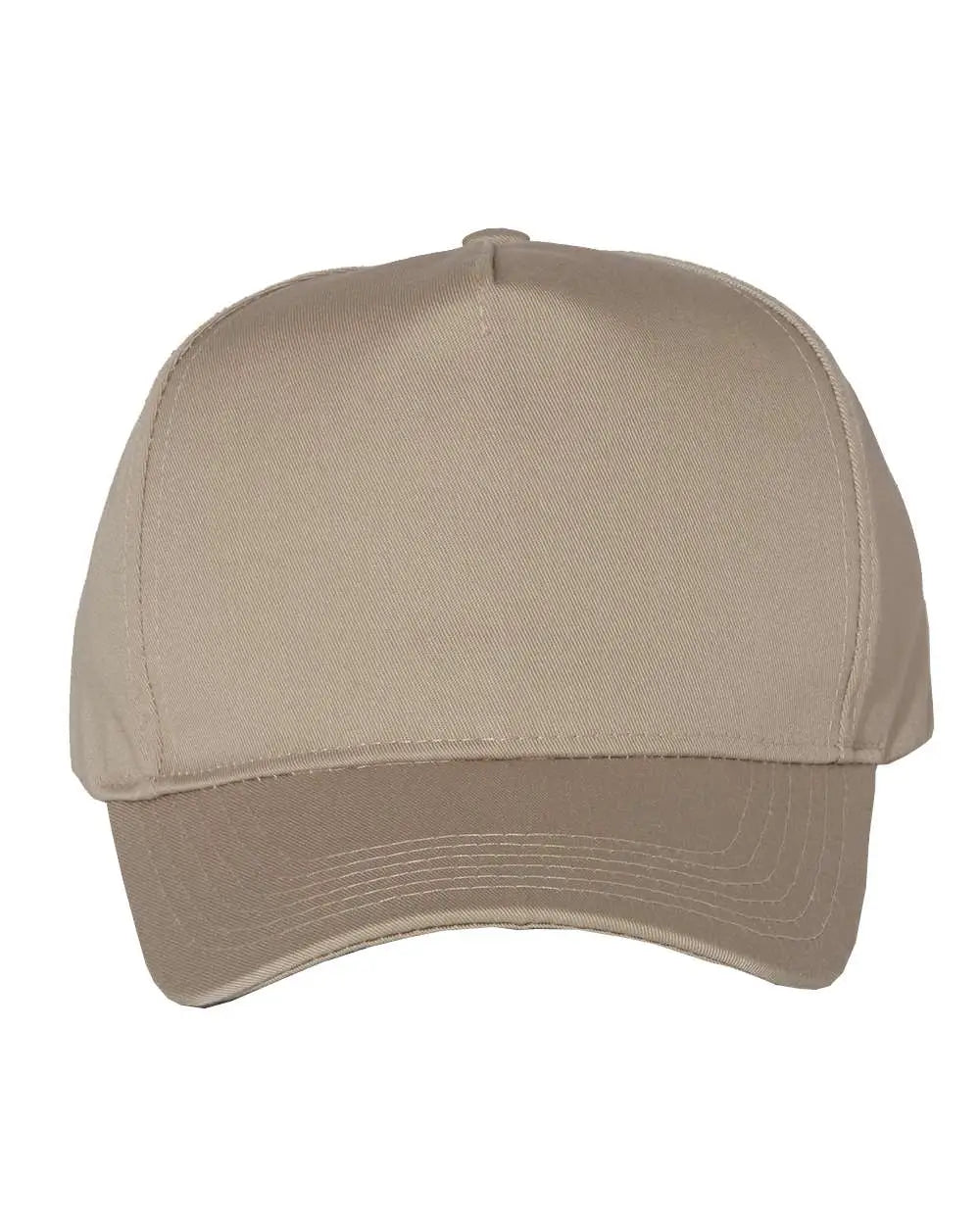 Valucap 8869 Five-panel Twill Cap - Khaki Maroon - one Size Fits Most