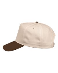 Valucap 8869 Five-panel Twill Cap - Natural Brown