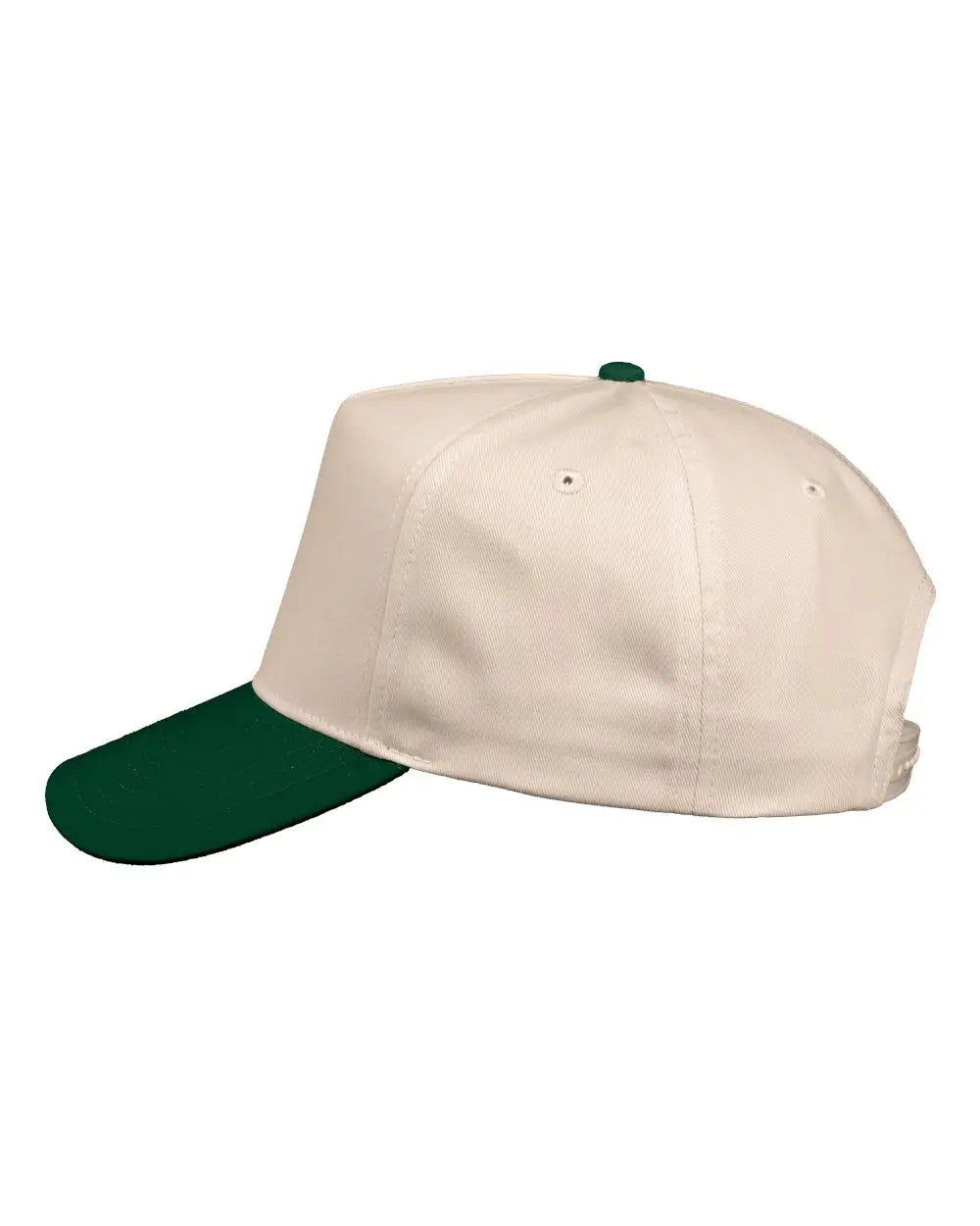 Valucap 8869 Five-panel Twill Cap - Natural Forest Green