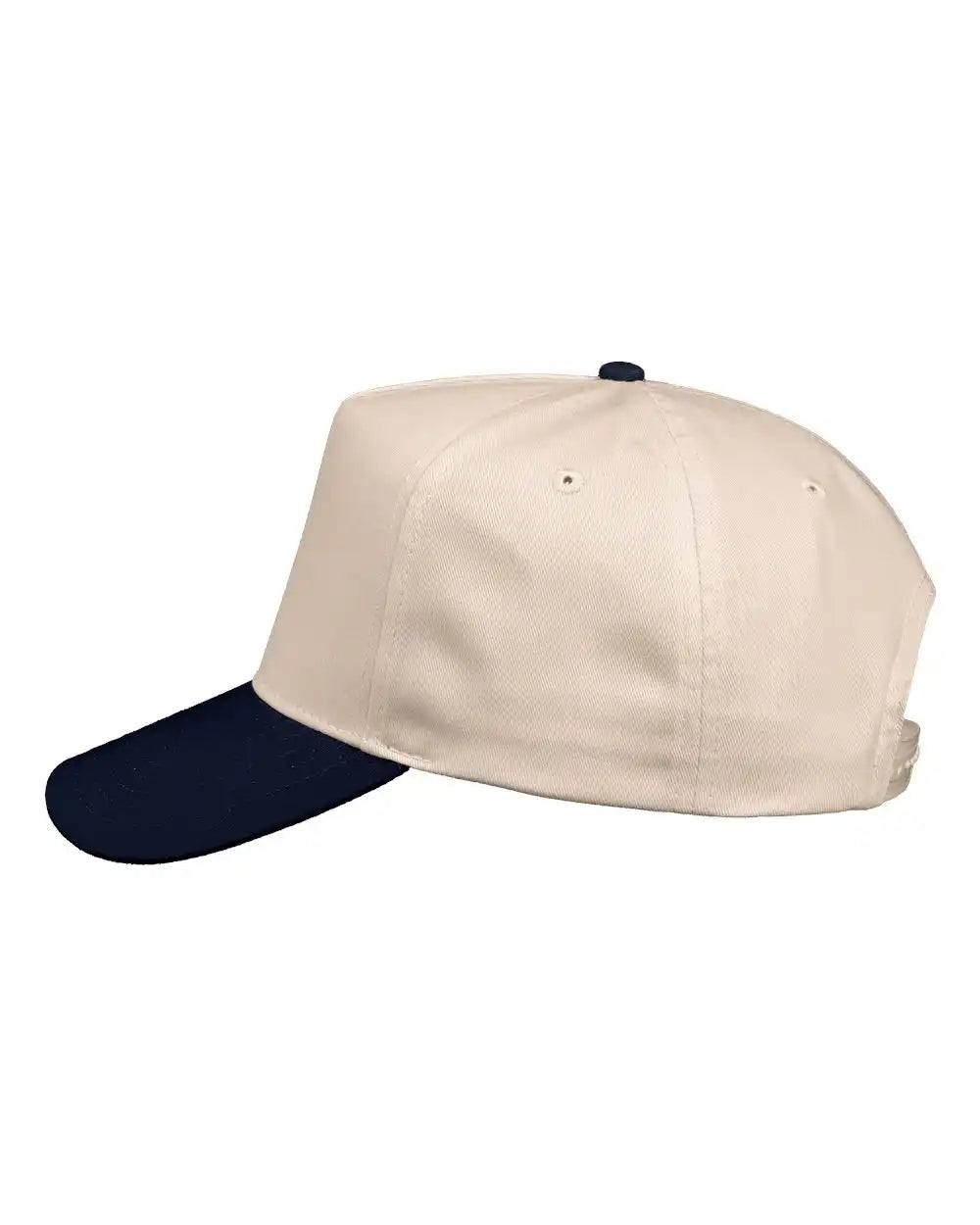 Valucap 8869 Five-panel Twill Cap - Natural Navy - Natural/ / Adjustable