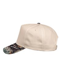 Valucap 8869 Five-panel Twill Cap - Natural Realtree All Purpose