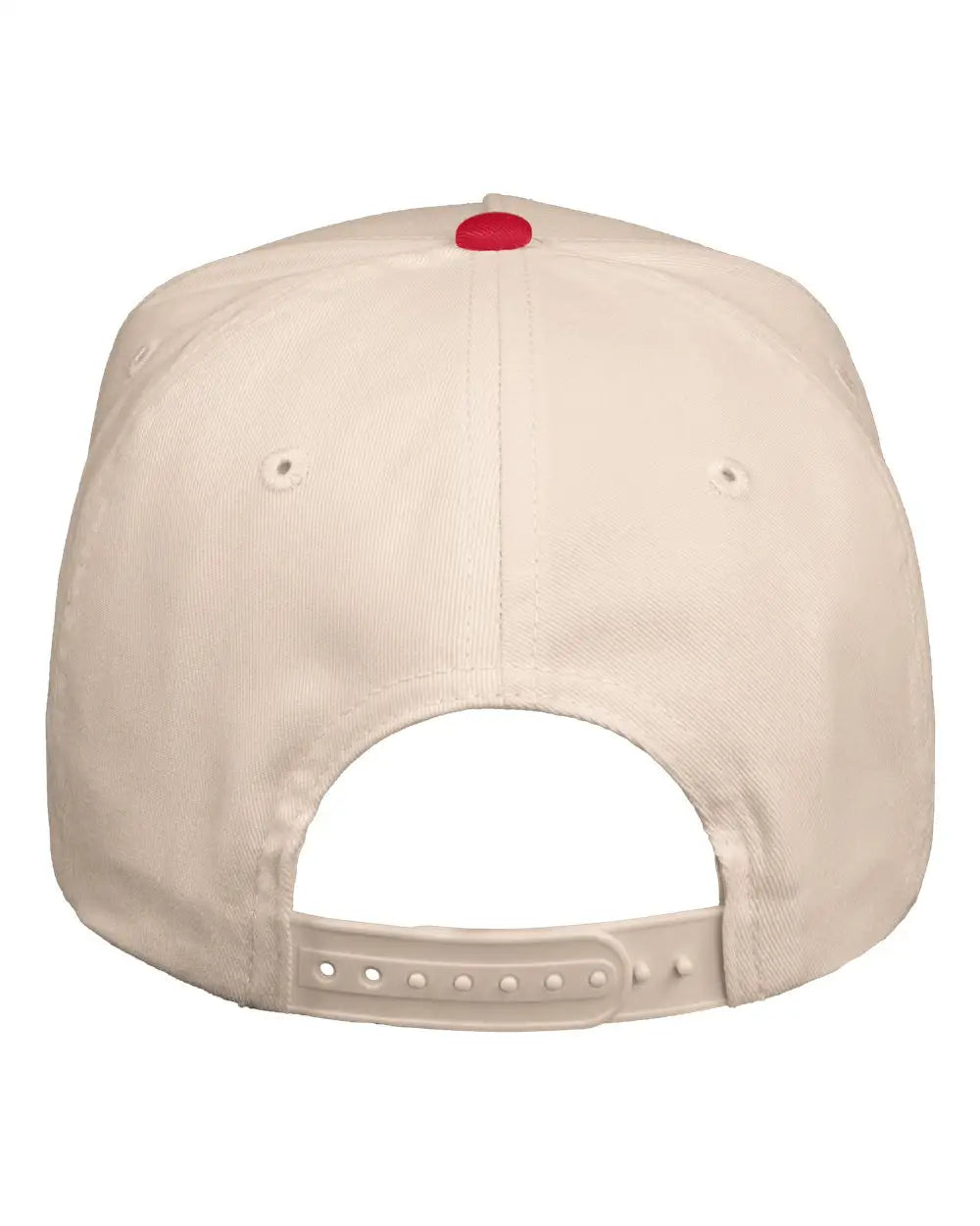 Valucap 8869 Five-panel Twill Cap - Natural Red - one Size Fits Most