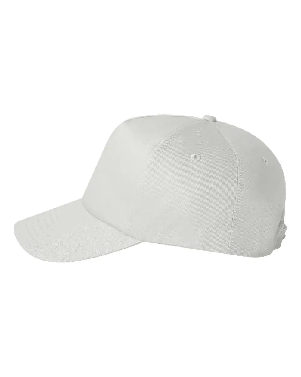 Valucap 8869 Five-panel Twill Cap - White - one Size Fits Most