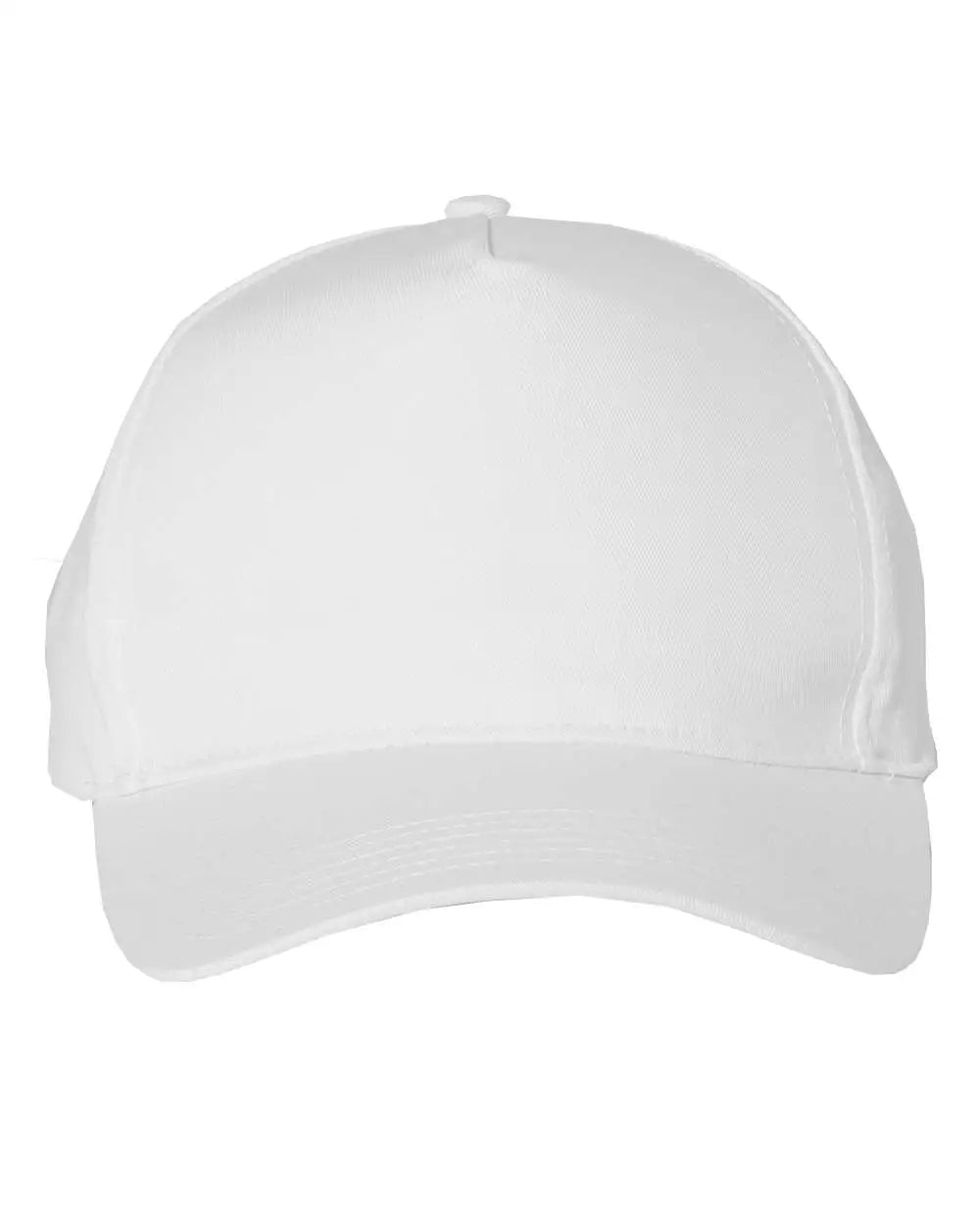 Valucap 8869 Five-panel Twill Cap - White Red - one Size Fits Most