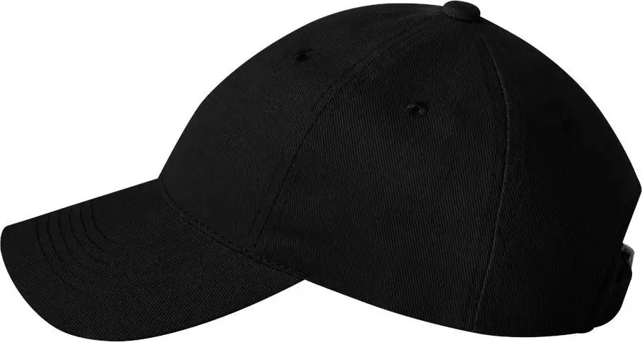 Valucap 9610 Heavy Brushed Twill Unstructured Cap - Black - one Size Fits Most