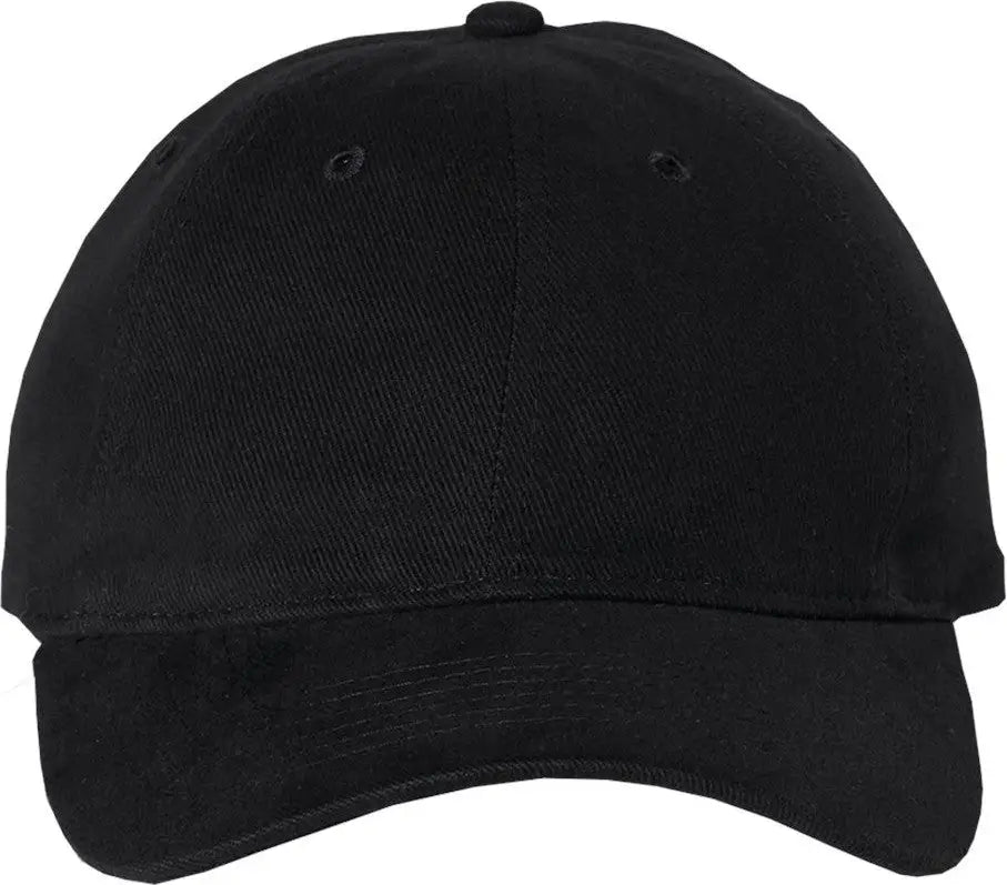 Valucap 9610 Heavy Brushed Twill Unstructured Cap - Black - one Size Fits Most
